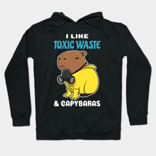 I Like Toxic Waste and Capybaras Cartoon Hoodie